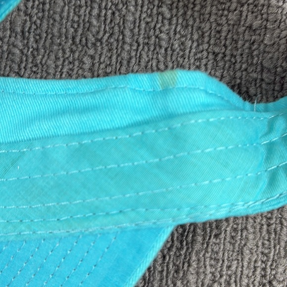 Florida Visor Womens Adjustable Blue White Hibiscus Flower Strapback Shade Shack - Picture 13 of 13